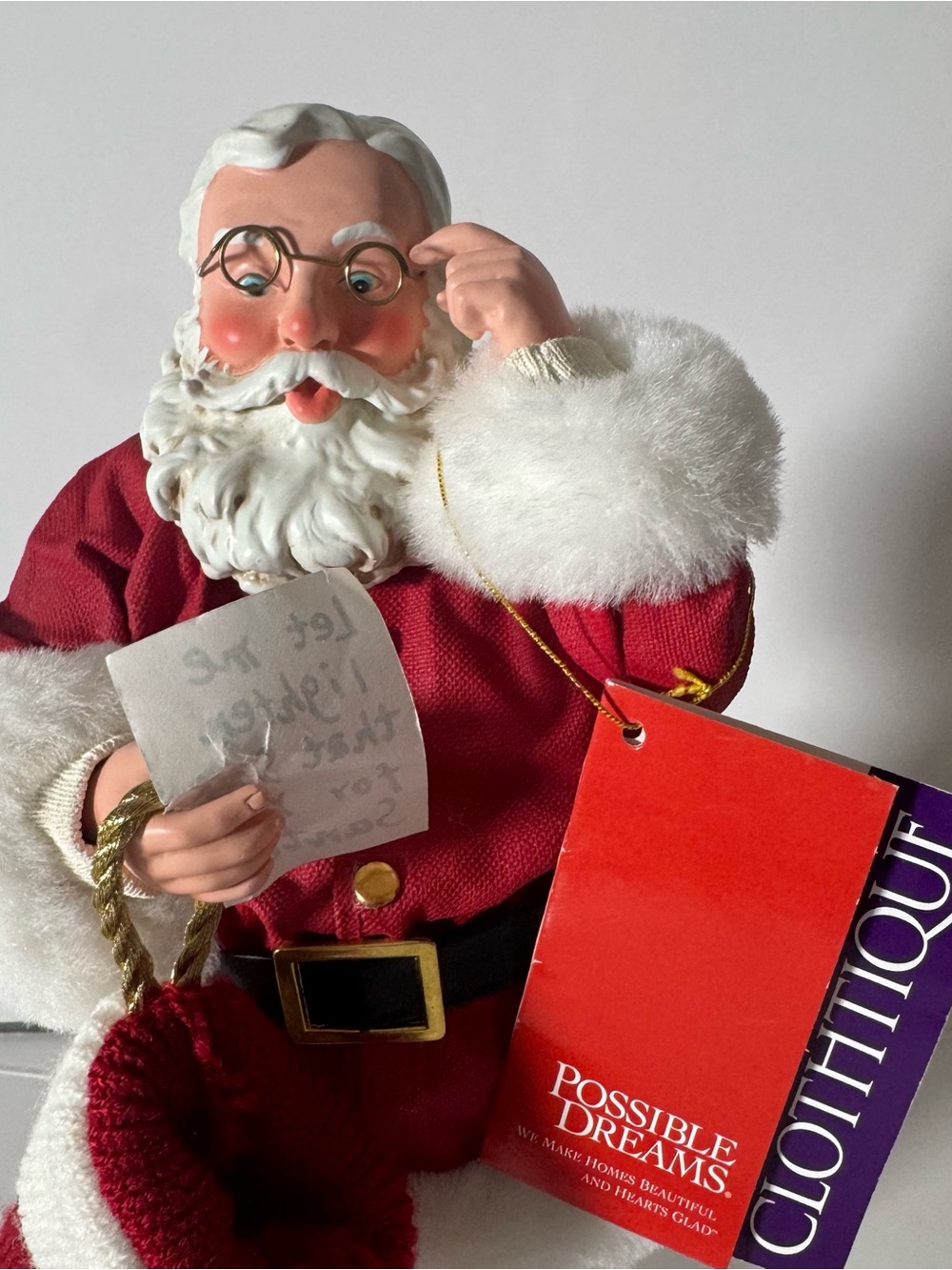 Possible Dreams Clothique Sock It To Me Santa 713706 Christmas Figure 2002 10”